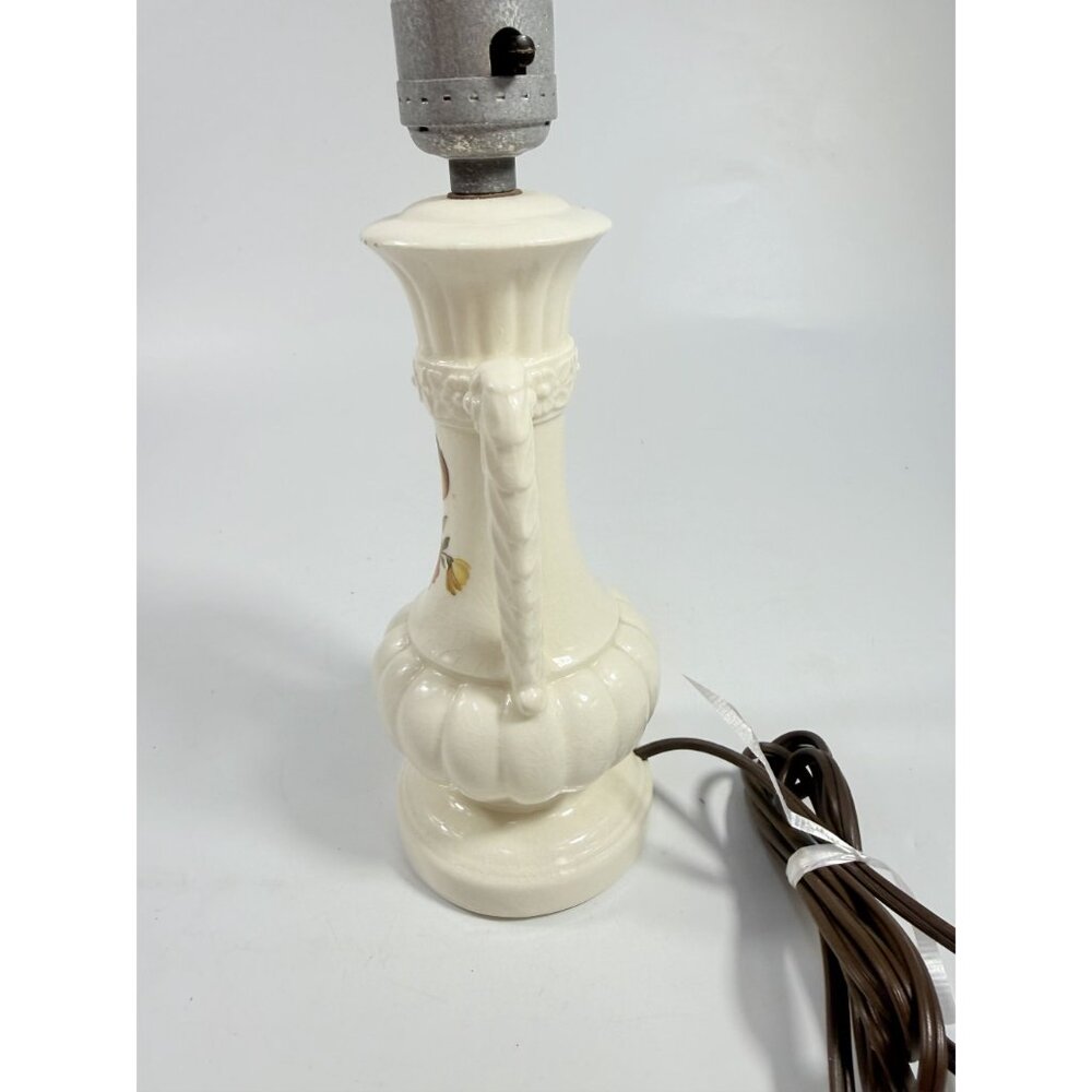 Table Lamp Ceramic Hand Painted Flowers Unique Vintage Cottage Core Victorian - Picture 11 of 16